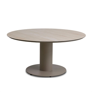 Saba rundt havebord - Brown melange / Brown - Mål: Ø150 cm. H: 74 cm.